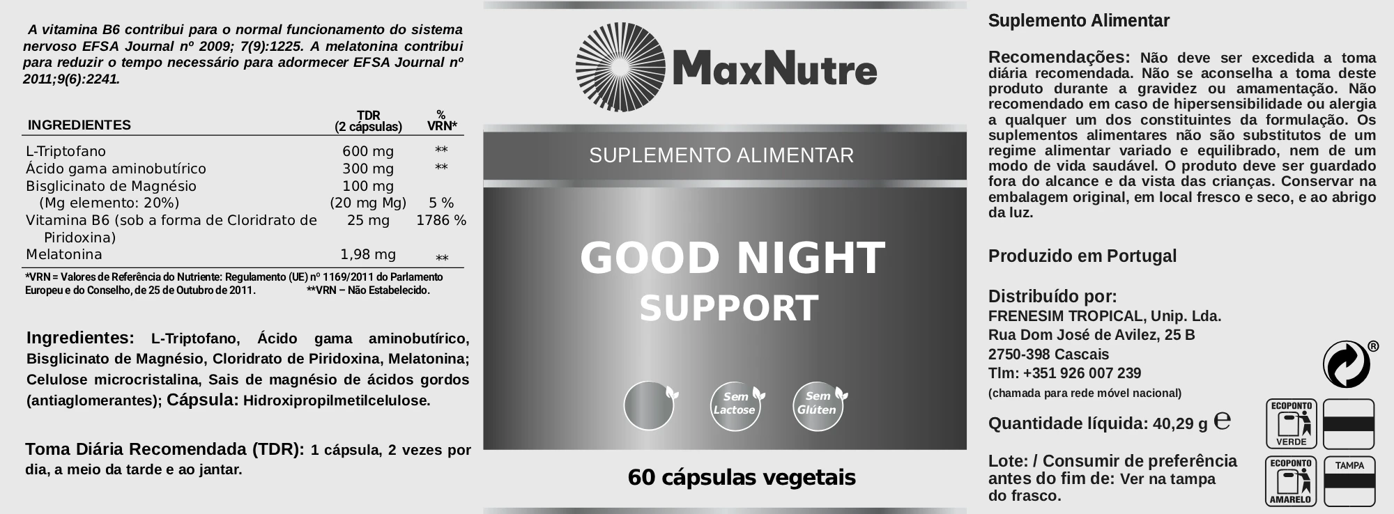 GOOD NIGHT SUPPORT 60 cápsulas Good Night Support