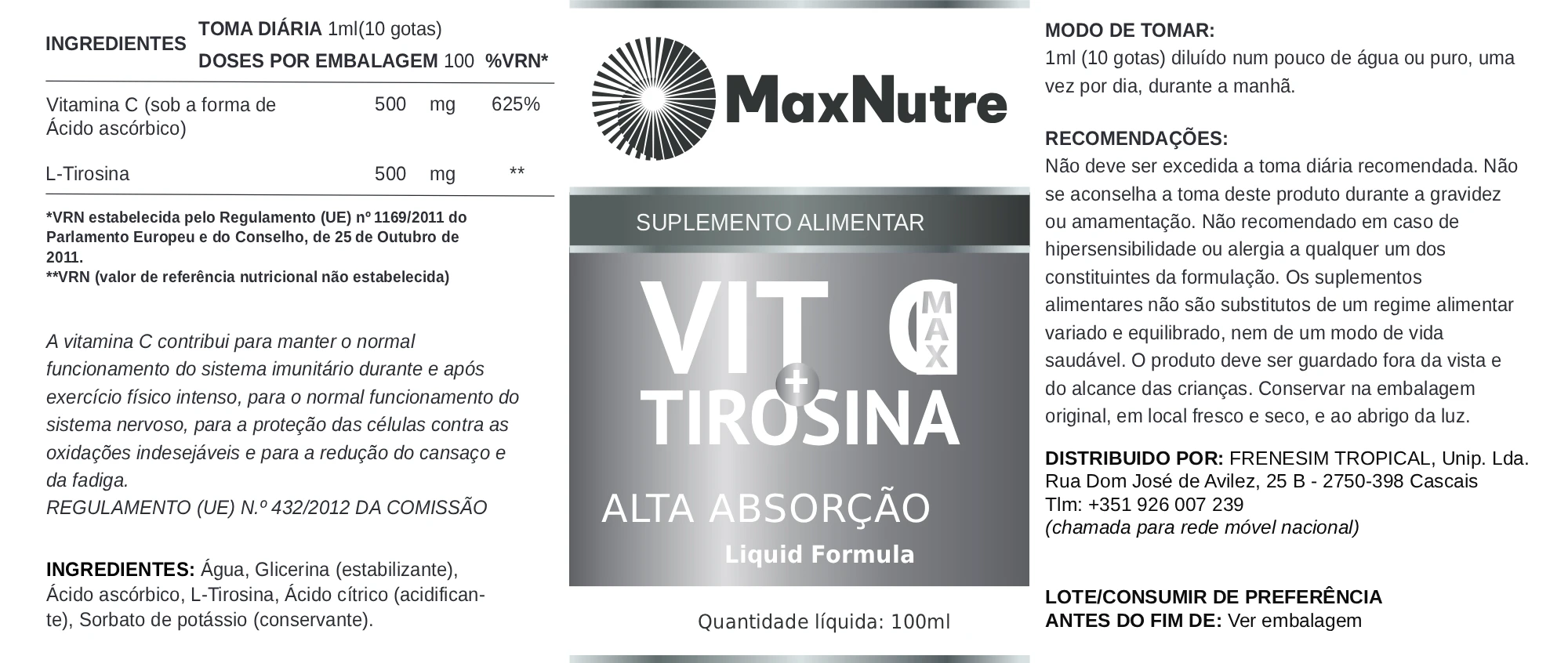 Vitamina C Max + Tirosina